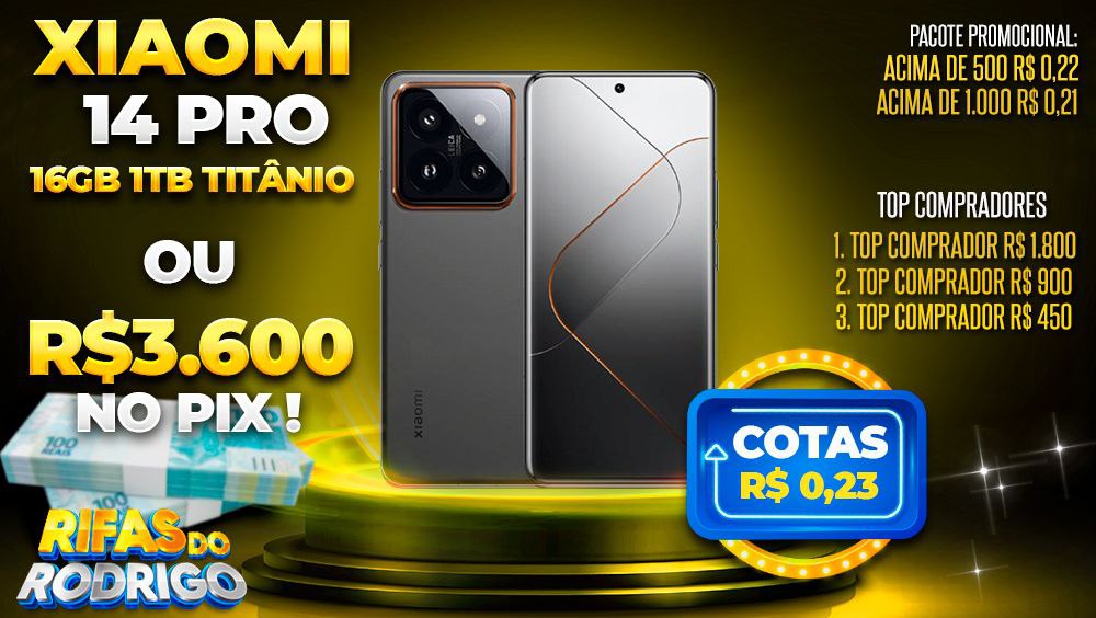 XIAOMI 14 PRO 16GB 1TB TITANIO OU R$3.600 NO PIX! TOP COMPRADORES: 1.R$1.800 2.R$900 3. R$450