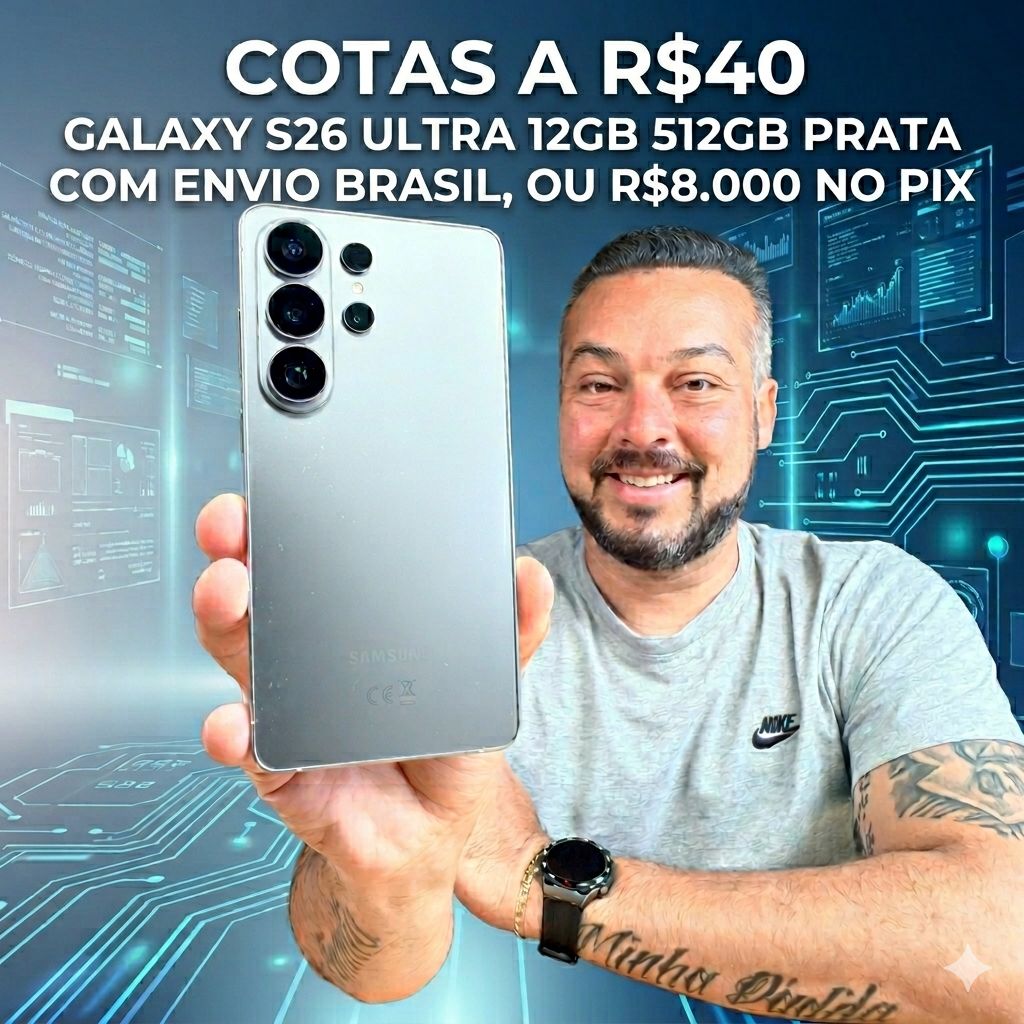 SEGUNDA CHANCE! EXCLUSIVO GRUPOS VIPS! GALAXY S26 ULTRA 12GB 512GB COM ESTOQUE BRASIL, OU R$8.000 NO PIX!