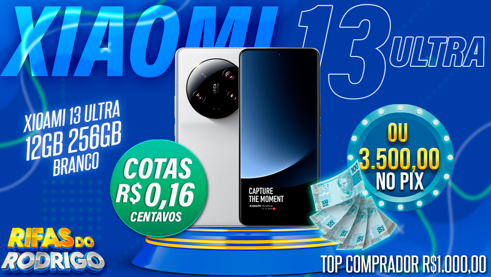 XIAOMI 13 ULTRA 12GB 256GB BRANCO OU PIX DE R$3.500! TOP COMPRADOR LEVA UM PIX DE R$1.000!