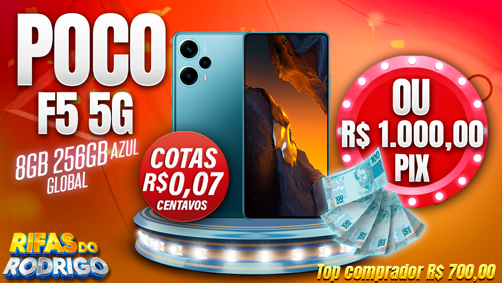 POCO F5 5G 8GB 256GB GLOBAL AZUL OU R$1.000 NO PIX! TOP COMPRADOR LEVA R$700 NO PIX!