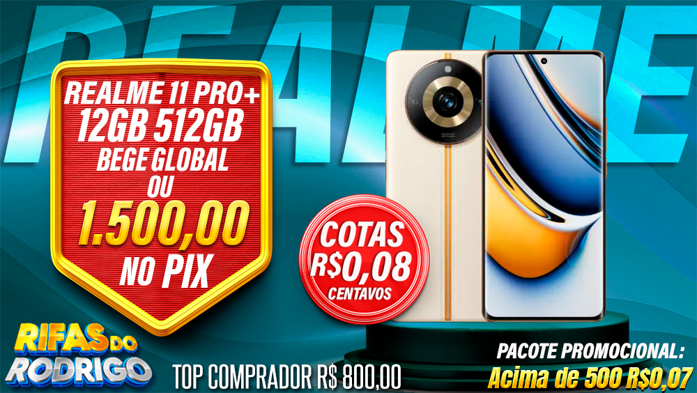REALME 11 PRO PLUS 5G 12GB 512GB BEGE GLOBAL OU PIX DE R$1.500! TOP COMPRADOR LEVA R$800 NO PIX!